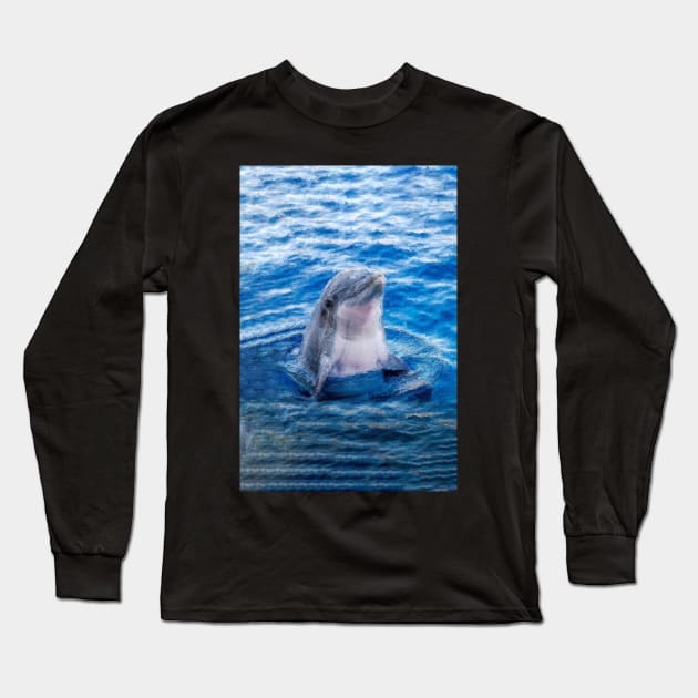 I Love Dolphins Long Sleeve T-Shirt by Custom Autos